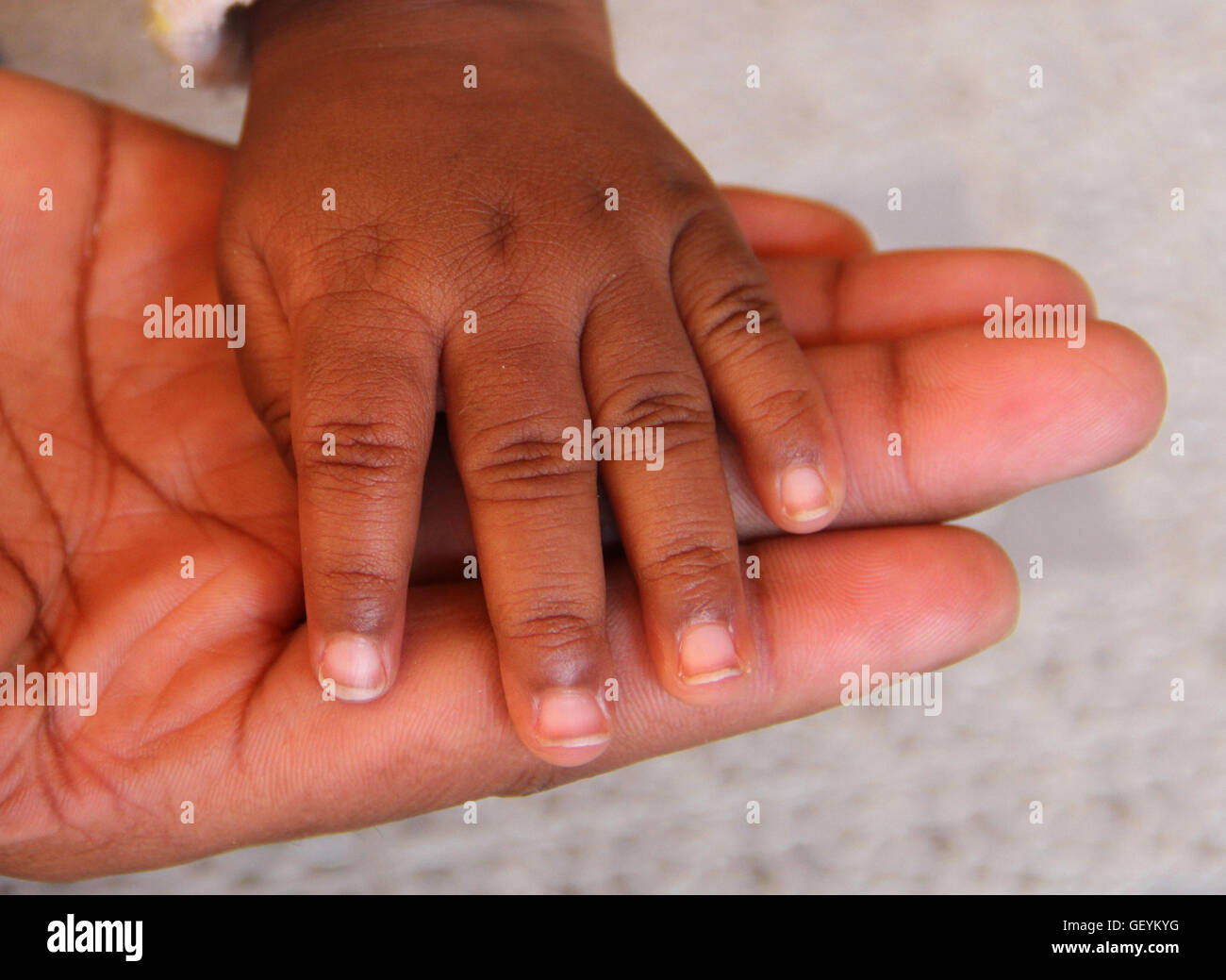 Bebe Africain Sur La Main Gauche De La Main Gauche De La Mere Pretoria Afrique Du Sud 12 12 15 Photo Stock Alamy
