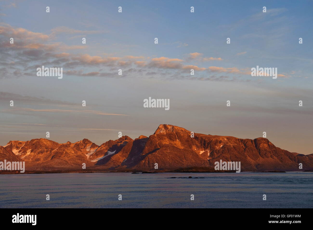 Géographie / billet, Groenland, côte ouest, Kangerlussuaq, fjord, Banque D'Images