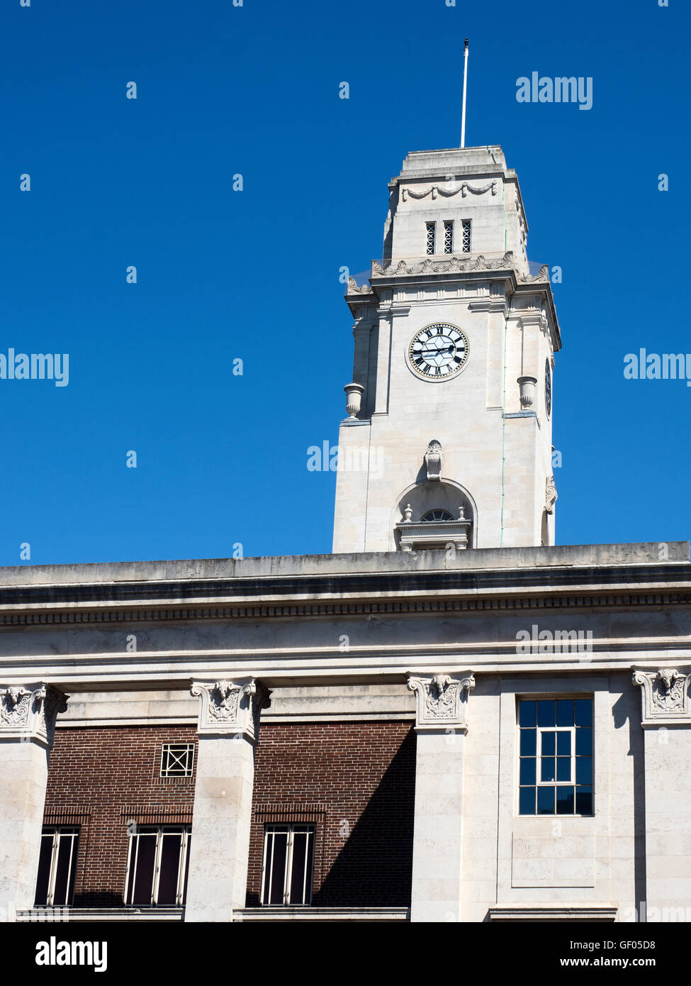Tour de l'horloge à l'Hôtel de ville de Barnsley Barnsley South Yorkshire, Angleterre Banque D'Images