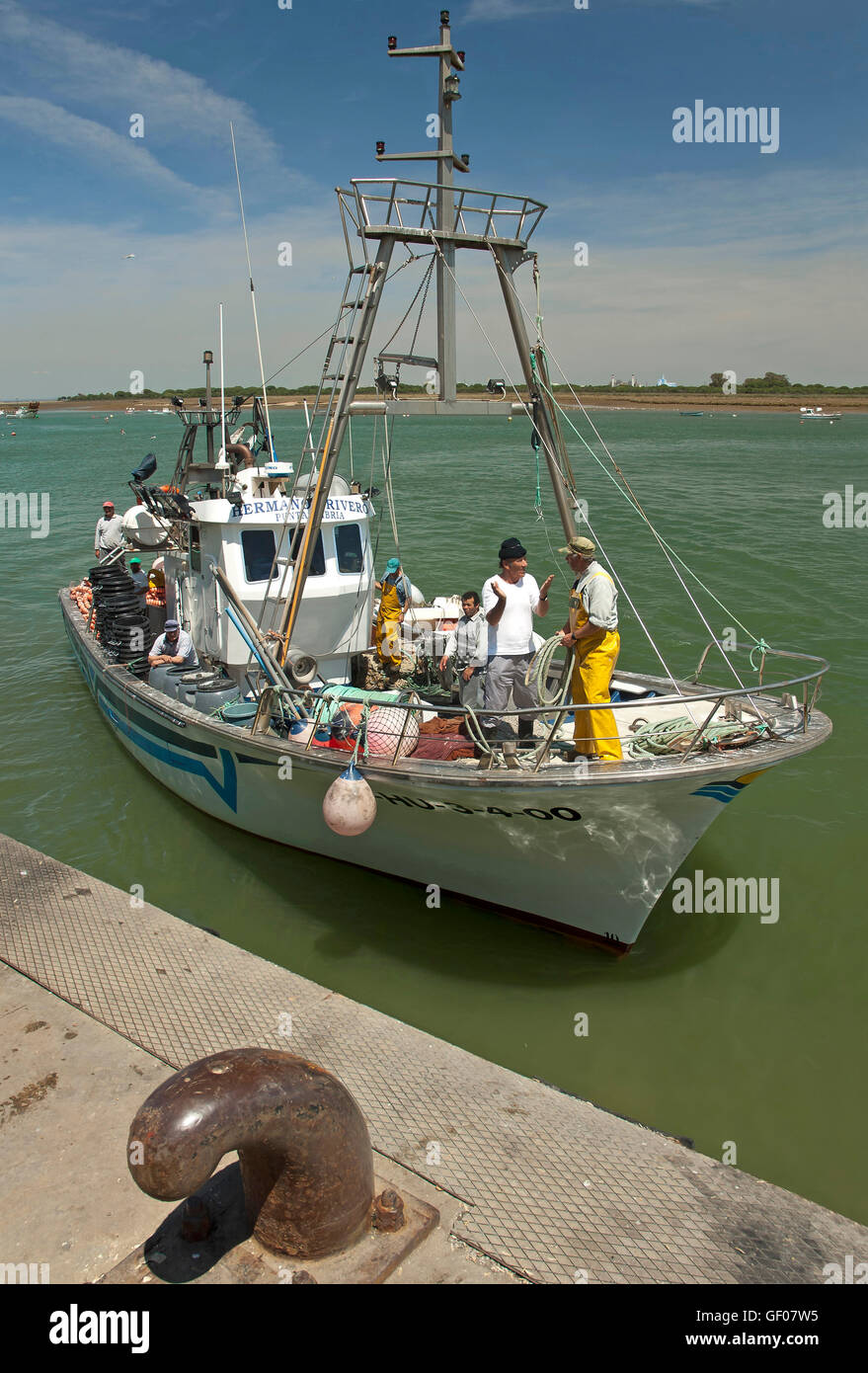 Port de pêche, Punta Umbría, Huelva province, région d'Andalousie, Espagne, Europe Banque D'Images