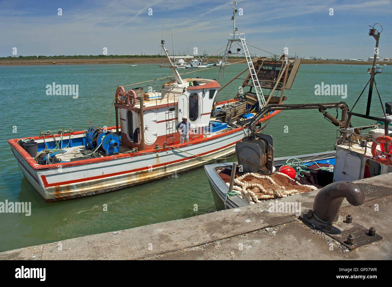 Port de pêche, Punta Umbría, Huelva province, région d'Andalousie, Espagne, Europe Banque D'Images