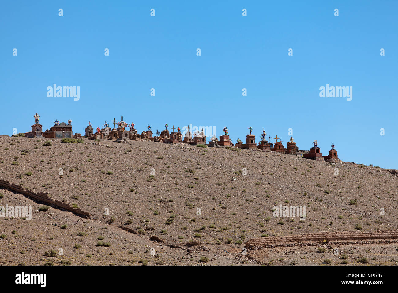 Cimetière à El Molino, Province de Jujuy, Argentine Banque D'Images