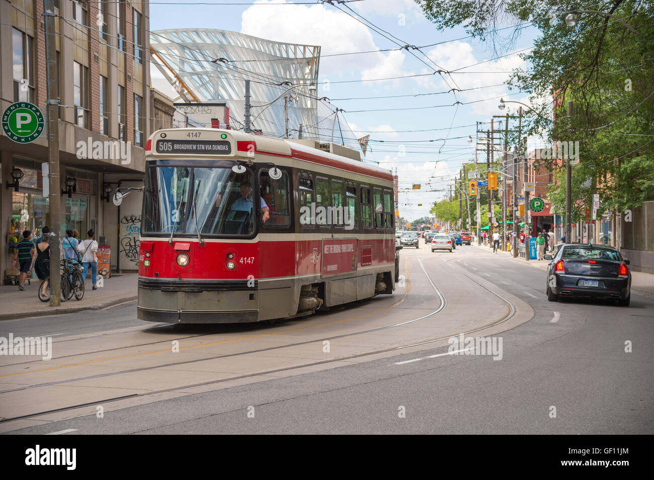 Toronto, Canada - 2 juillet 2016 : le système de tramways de Toronto est exploité par la Toronto Transit Commission (TTC). Banque D'Images