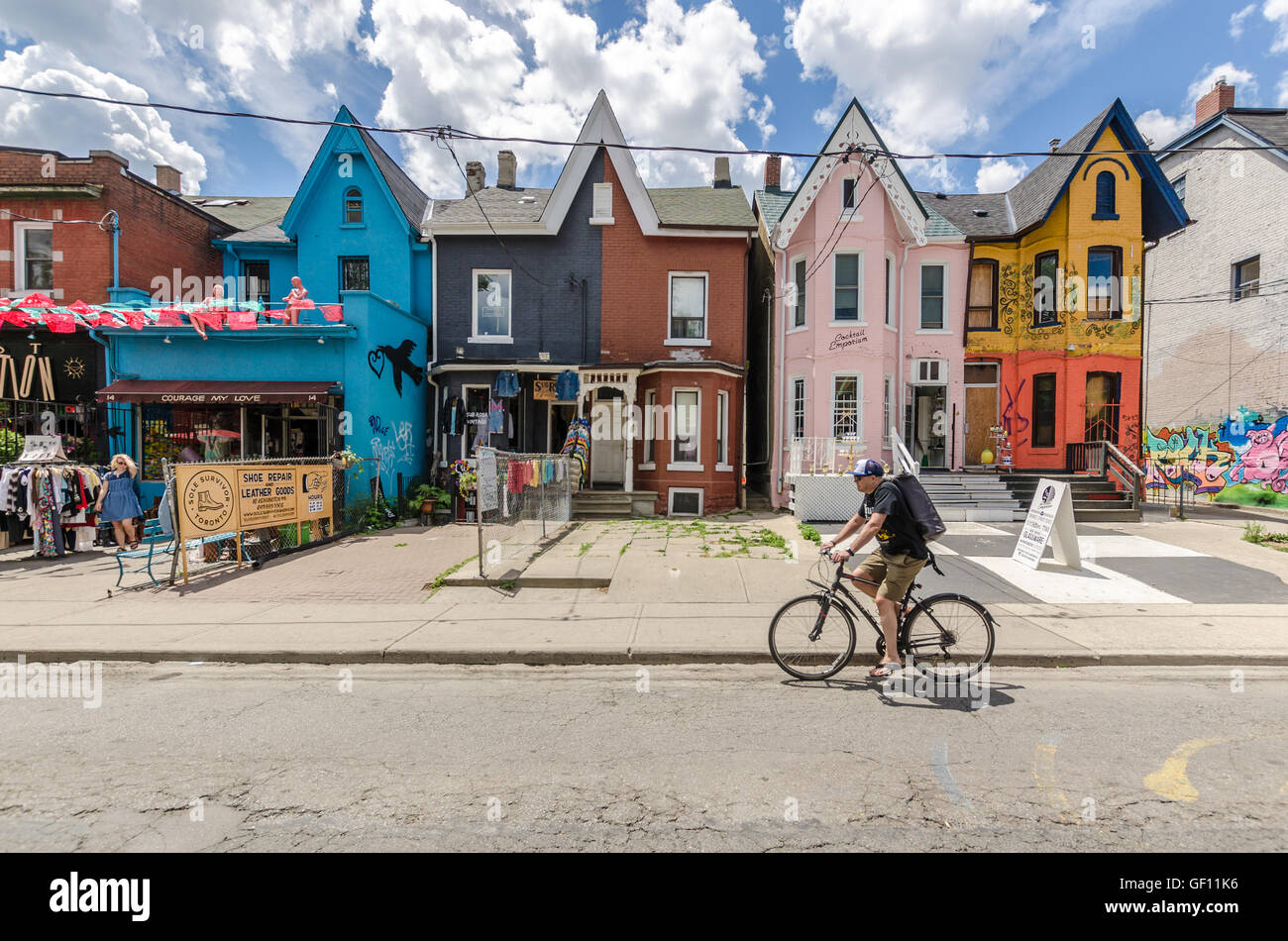 L'avenue Kensington, Kensington Market à Toronto, au Canada. Banque D'Images