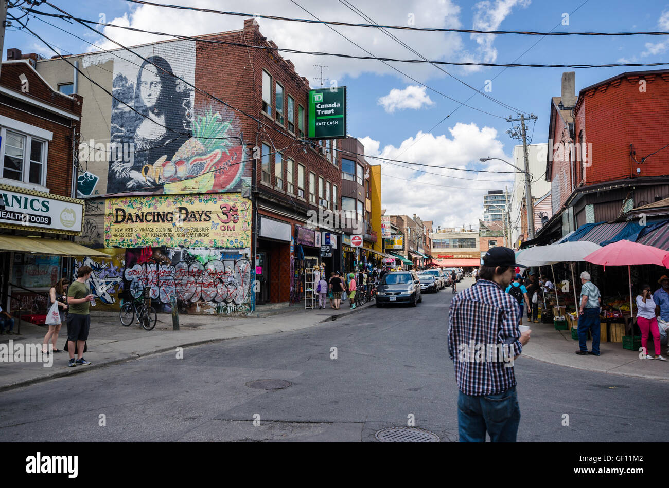 L'avenue Kensington, Kensington Market à Toronto, au Canada. Banque D'Images