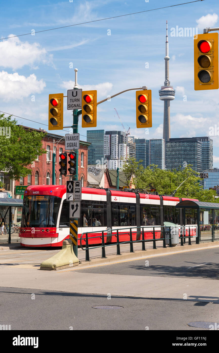 Toronto, Canada - 2 juillet 2016 : le système de tramways de Toronto est exploité par la Toronto Transit Commission (TTC). Banque D'Images