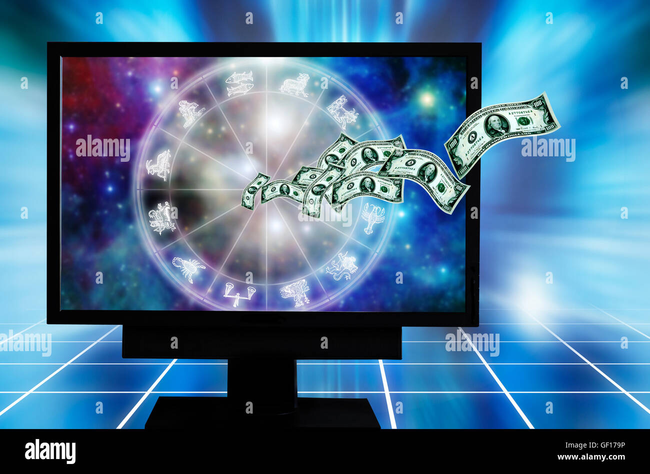 Faire de l'argent avec les consultations d'astrologie en ligne Banque D'Images