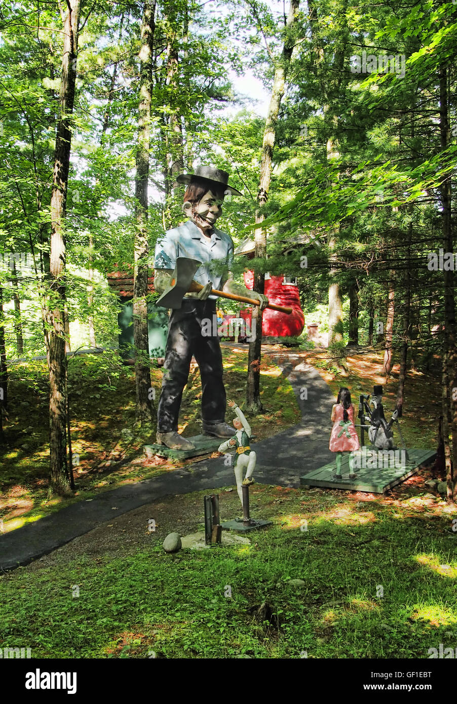 Lake George, New York, USA. Juillet, 24,2016. La forêt magique, un conte de fées pour enfants parc d'attractions à thème dans les bois du lac Banque D'Images