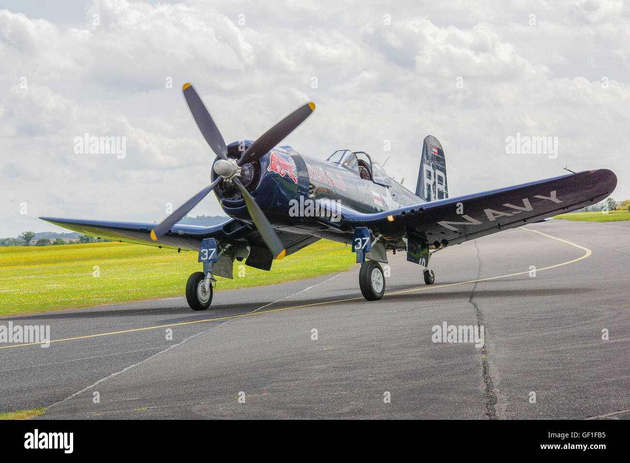 F4U-4 Corsair RAF,Duxford Flying Legends Banque D'Images