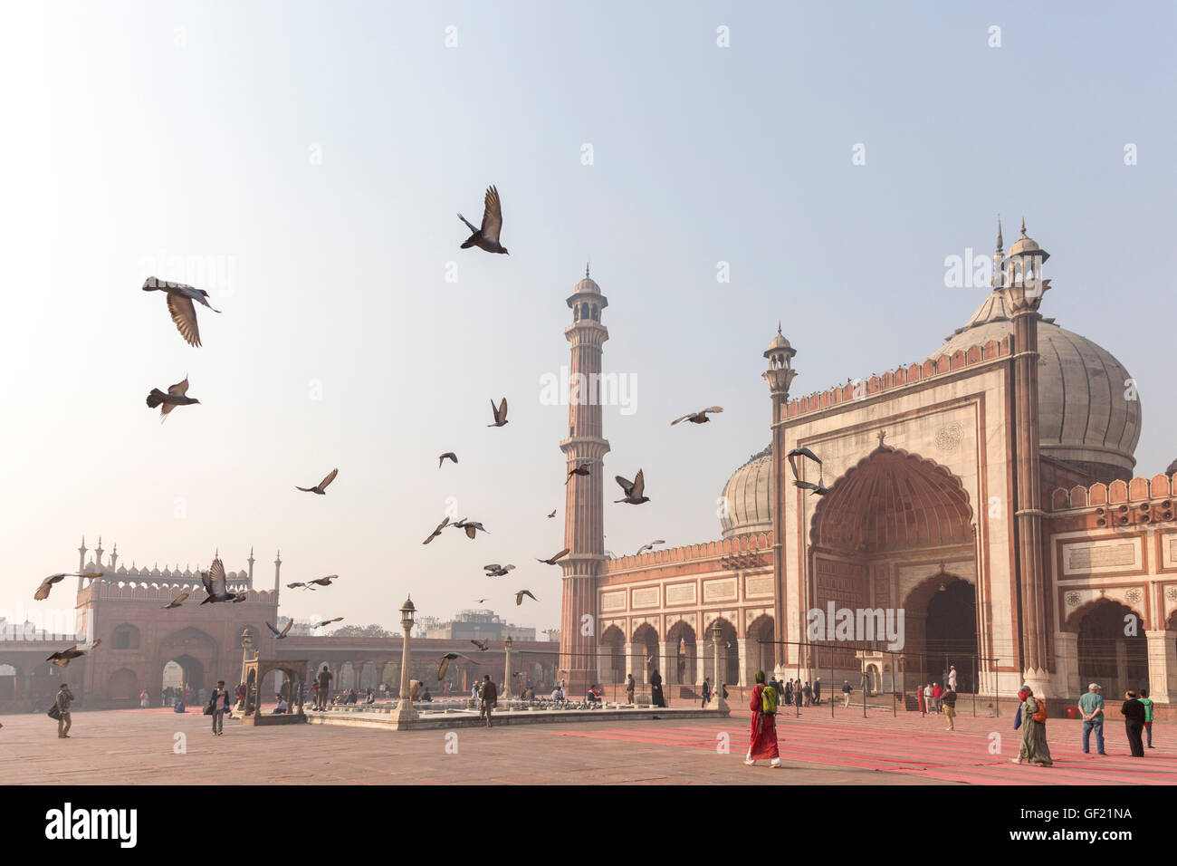 La mosquée Jama Masjid, Delhi, Inde Banque D'Images