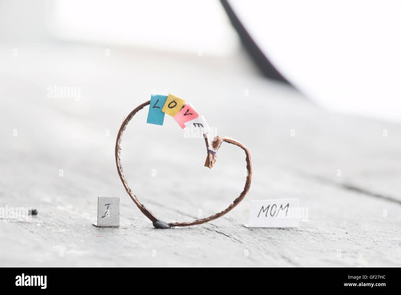 J'aime maman, heureuse idée fête des mères Banque D'Images