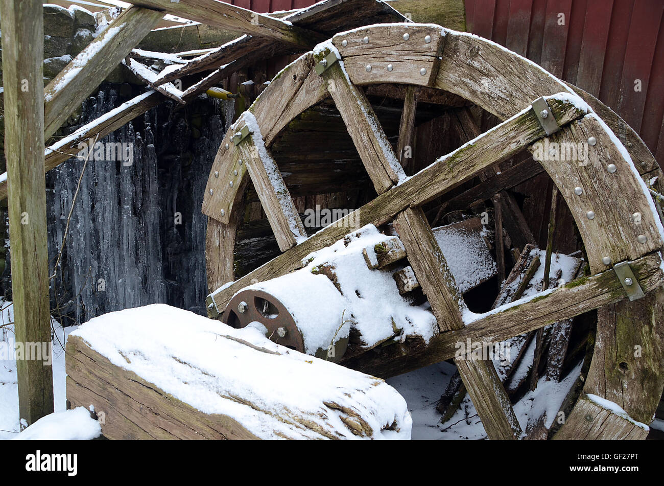 Roue à eau de l'ancien moulin à eau Banque D'Images