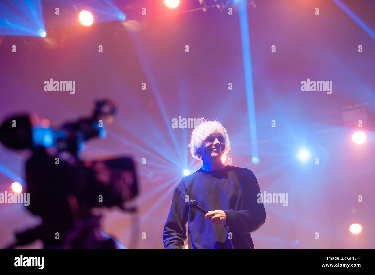 Kendal appelant Music Festival, Cumbria, 28 juillet 2016, The Charlatans joue sur la scène principale. WittWooPhoto:Crédit/Alamy Live News Banque D'Images