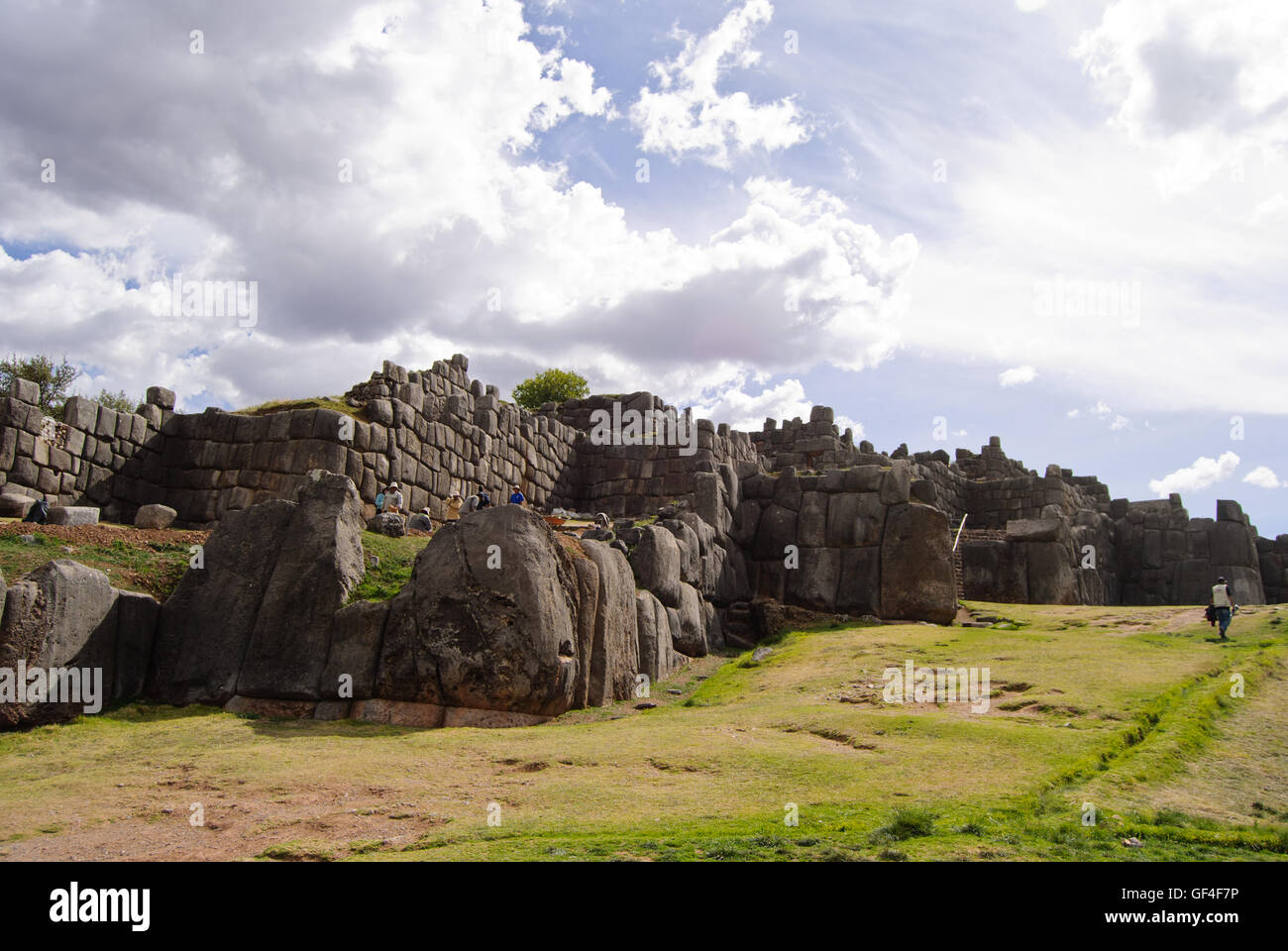 L'architecture en pierre massive de Sacsayhuaman Banque D'Images