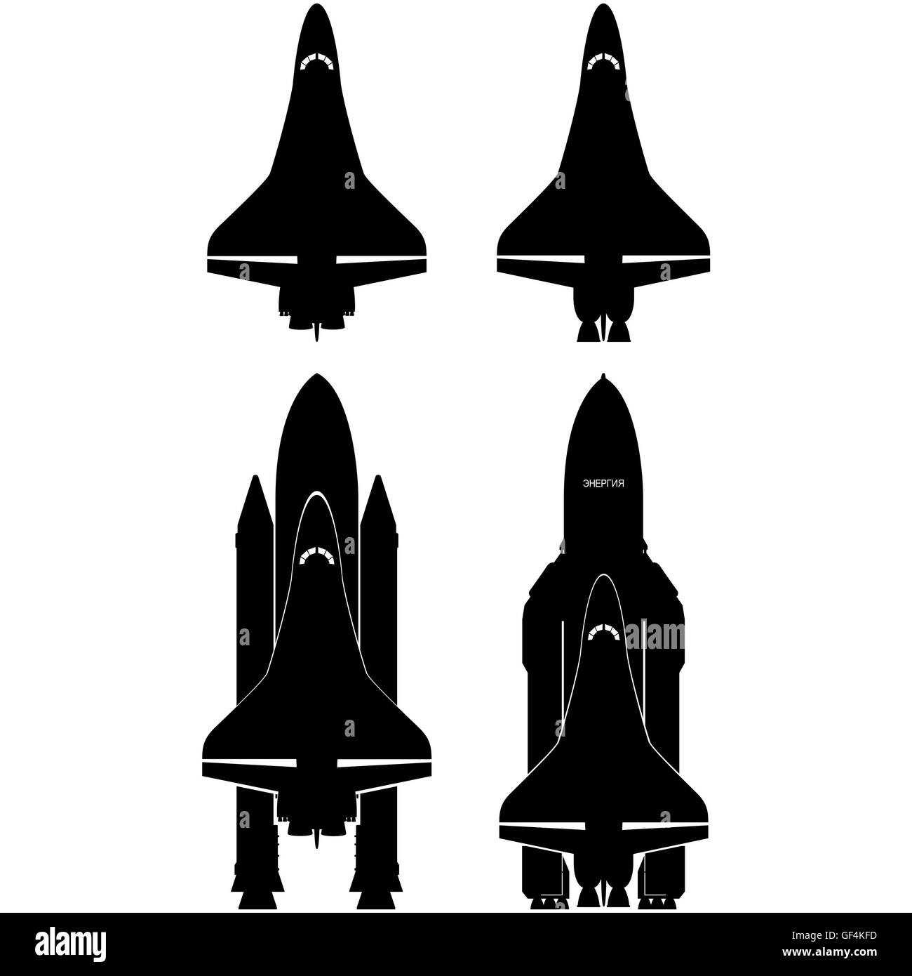 Contours de la navette spatiale. L'illustration sur un fond blanc. Banque D'Images