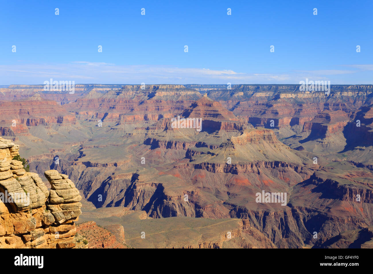 Beau paysage de parc national de Grand Canyon, Arizona. USA panorama. Les formations géologiques Banque D'Images