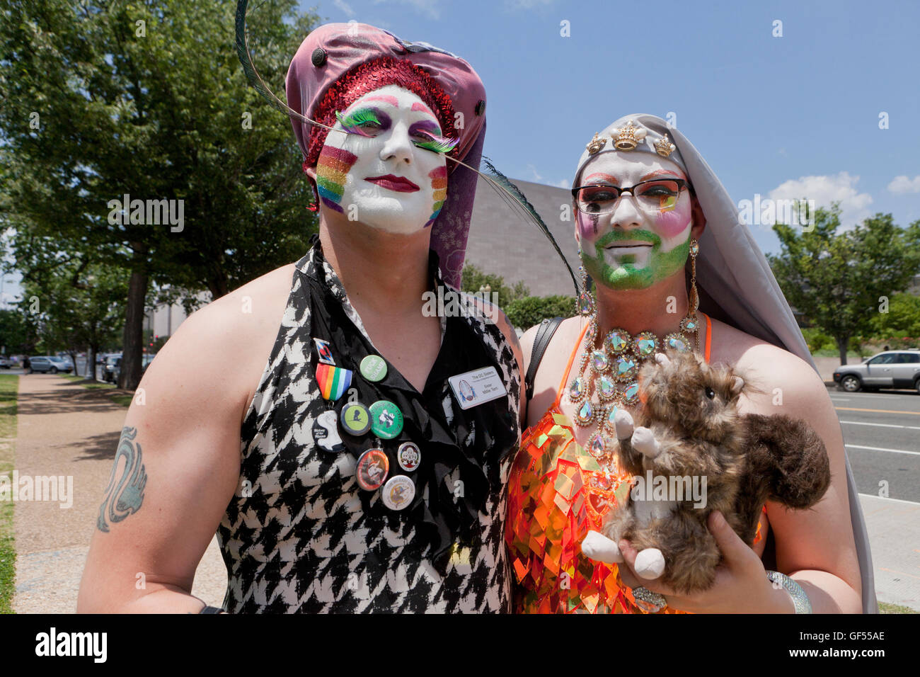 Drag Queens à gay pride festival - Washington, DC USA Banque D'Images
