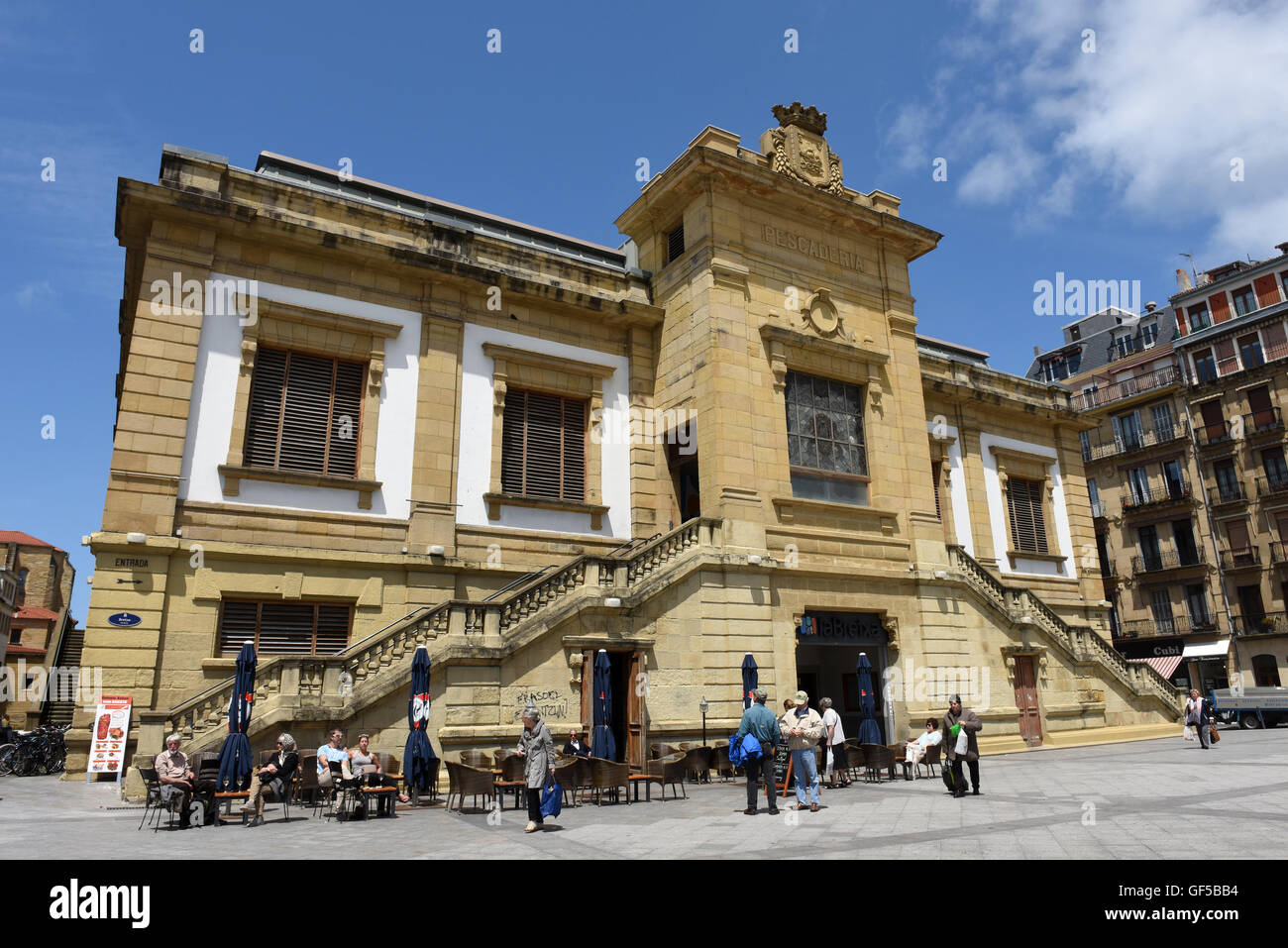 Pescaderia ou marché de poisson de Donostia San Sebastian espagne Pays basque Banque D'Images