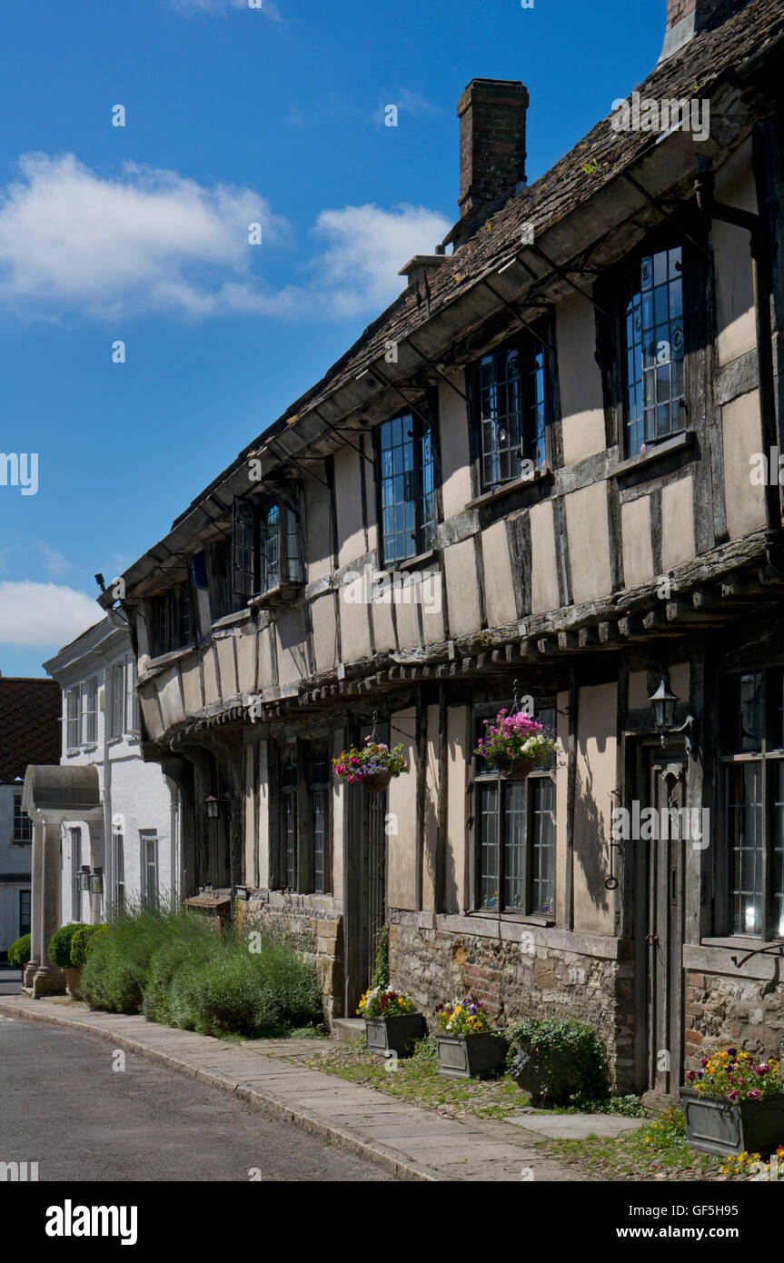 Village de vieux bâtiments, de Cerne Abbas Dorset, Angleterre Banque D'Images