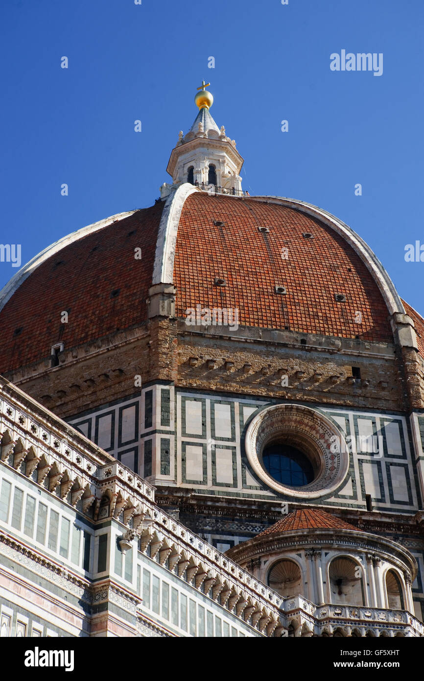La coupole du Duomo, Florence, Italie : toujours le plus grand dôme en maçonnerie dans le monde Banque D'Images