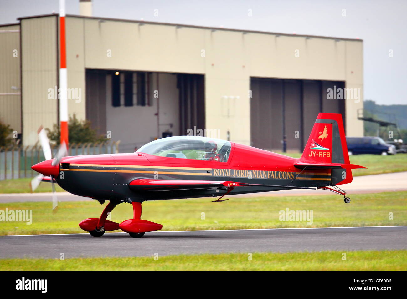 Royal Jordanian Falcon à l'atterrissage à l'RIAT Fairford 2016 Banque D'Images