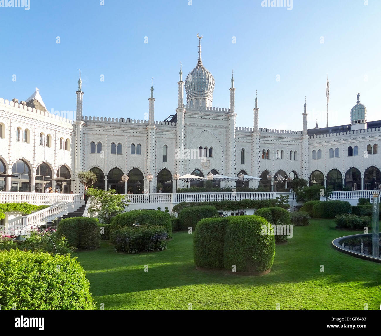 Palais Maure au Jardins de Tivoli à Copenhague, la capitale du Danemark Banque D'Images