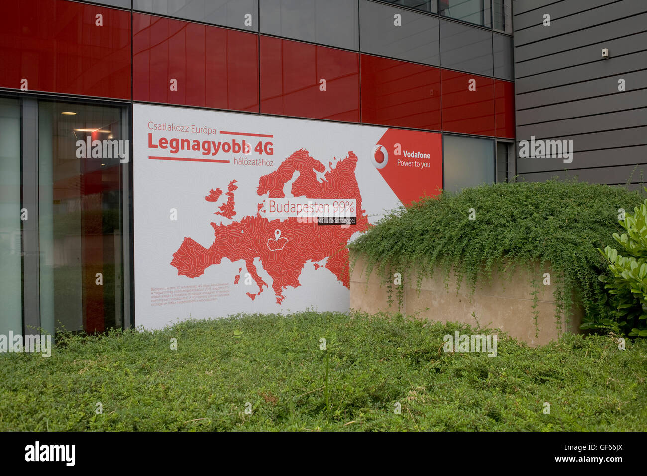 Office de Vodaphone sur Odon Lechner fasor Banque D'Images