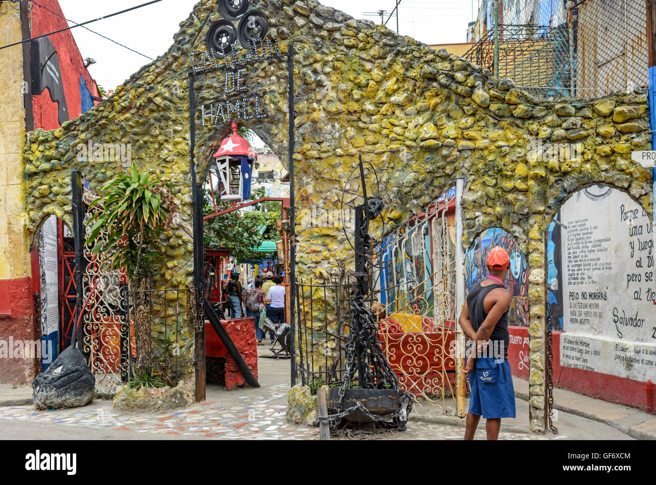 Le célèbre art project à Callejon de Hamel, au centre de La Havane (Centro Habana), La Havane, Cuba Banque D'Images