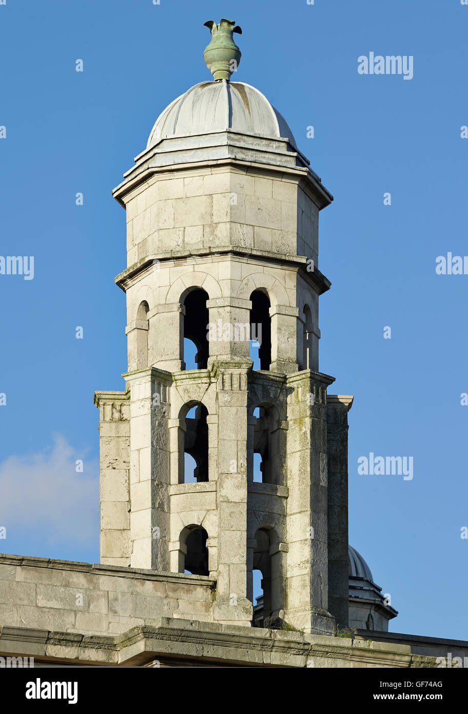 St George dans-le-est de Stepney. Poivrière ; construit par Nicholas Hawksmoor 1714 - 1729 Banque D'Images