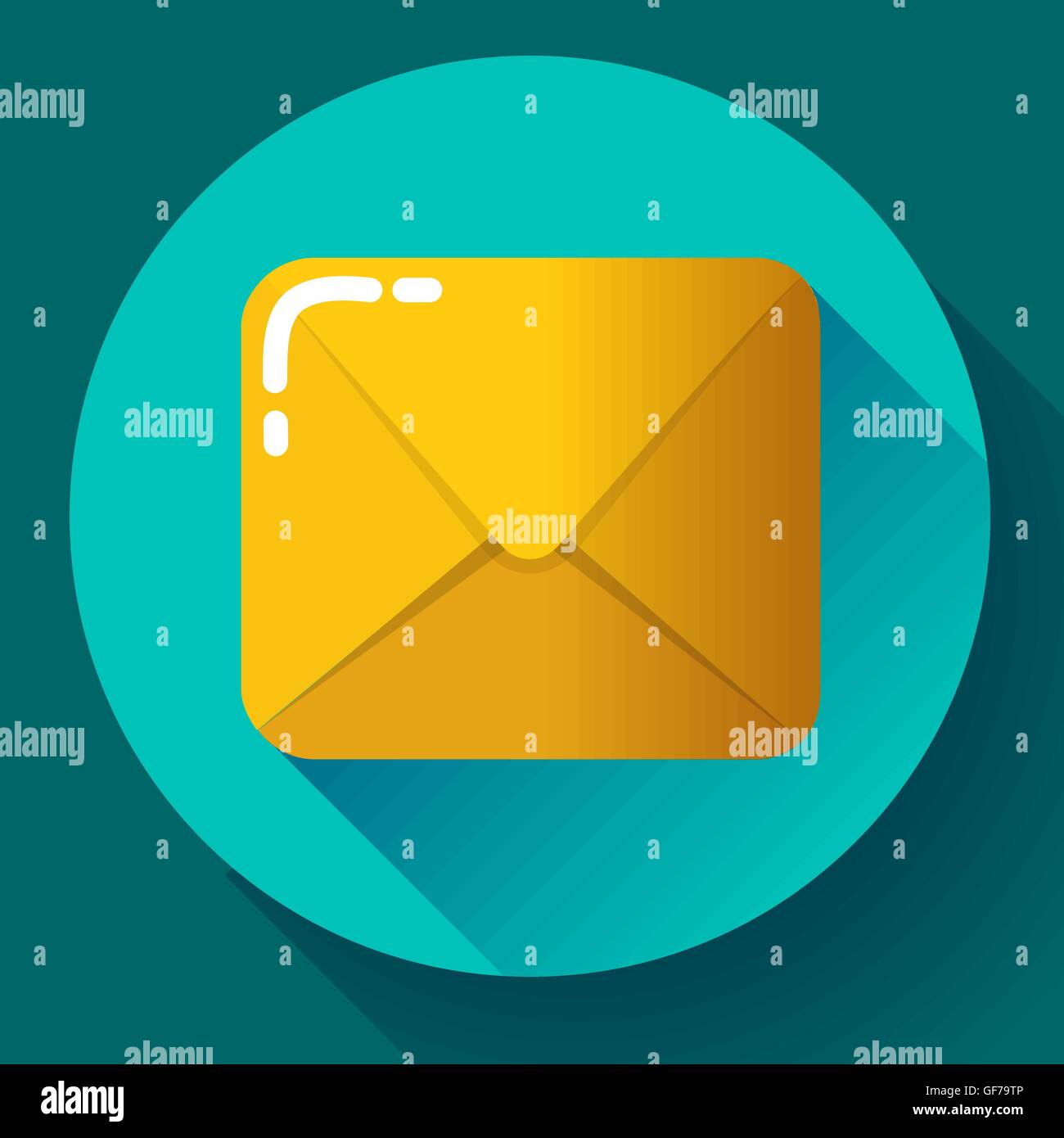 Paquet de petits colis, lettre ou mail icône plate Illustration de Vecteur