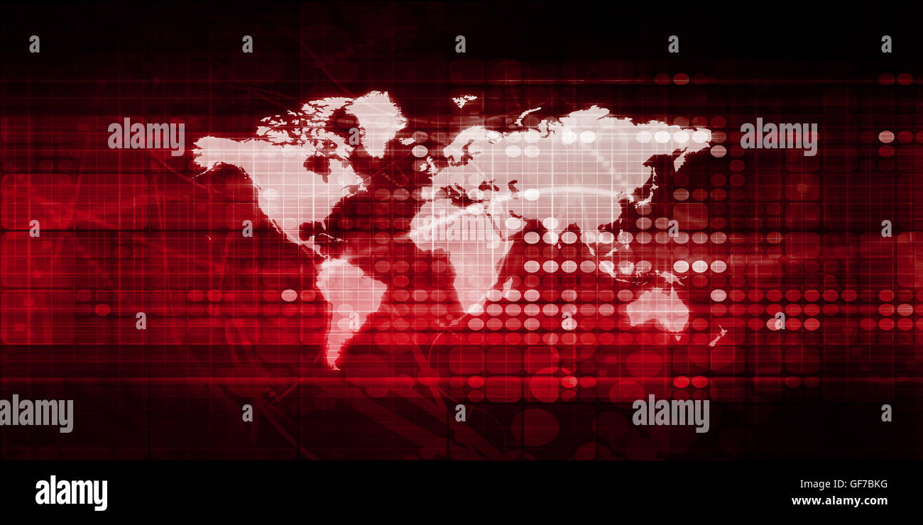 Monde des affaires avec la carte et les données numériques Banque D'Images
