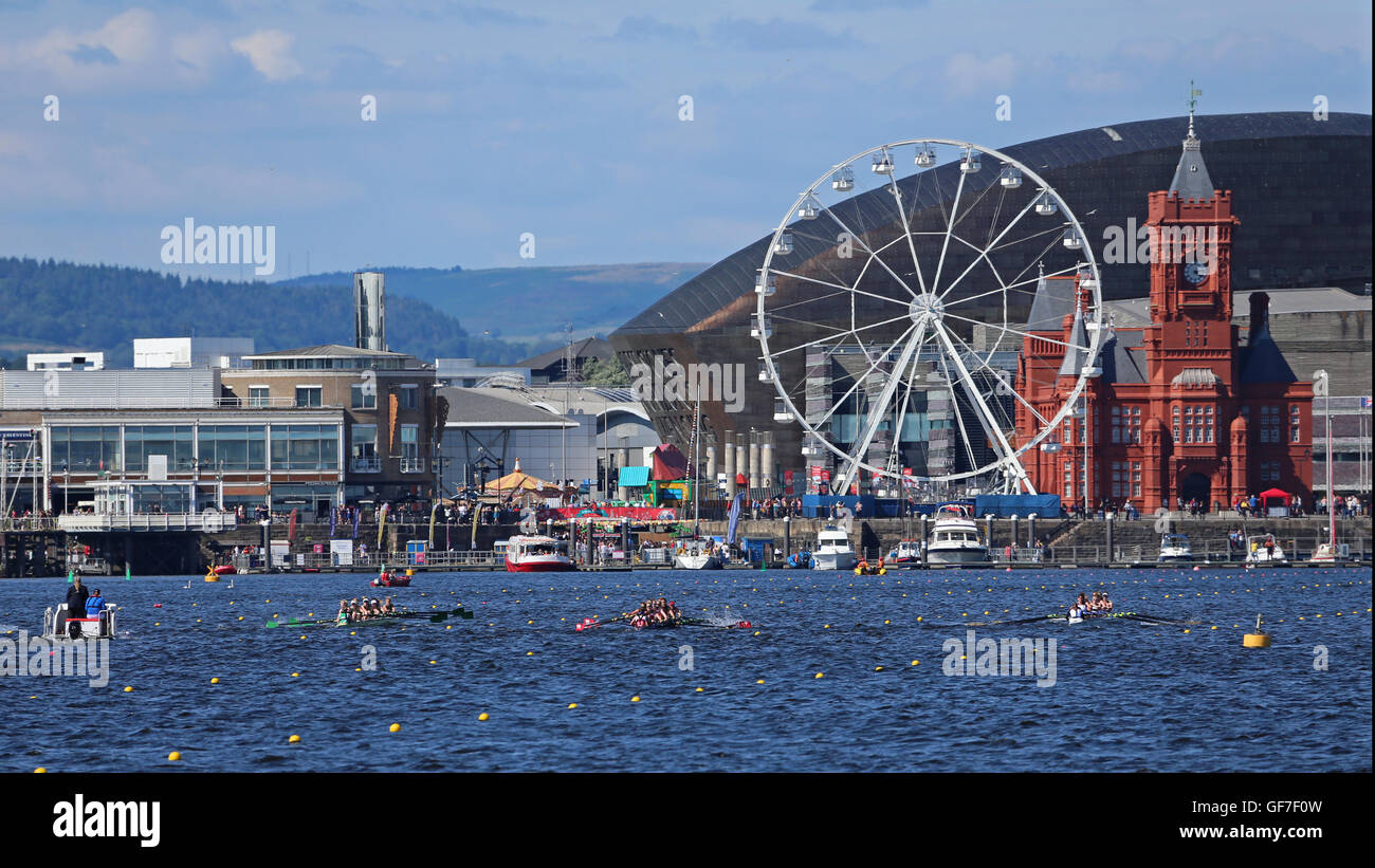 2016 Accueil d'Aviron International de Cardiff Bay - Battle of the Blades Banque D'Images