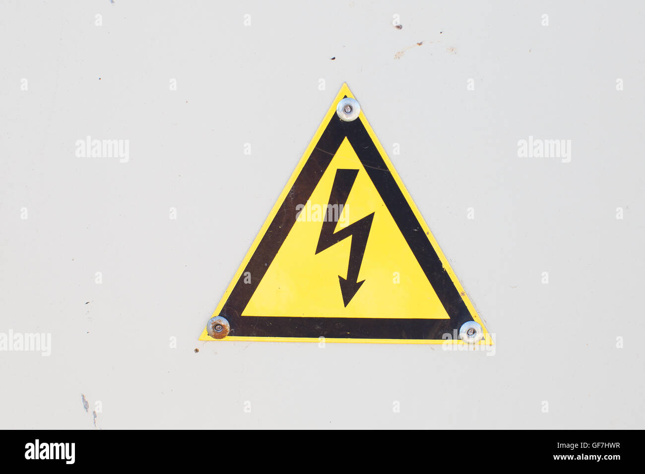 Signe de tension élevée. Symbole de danger. L'icône d'avertissement Banque D'Images