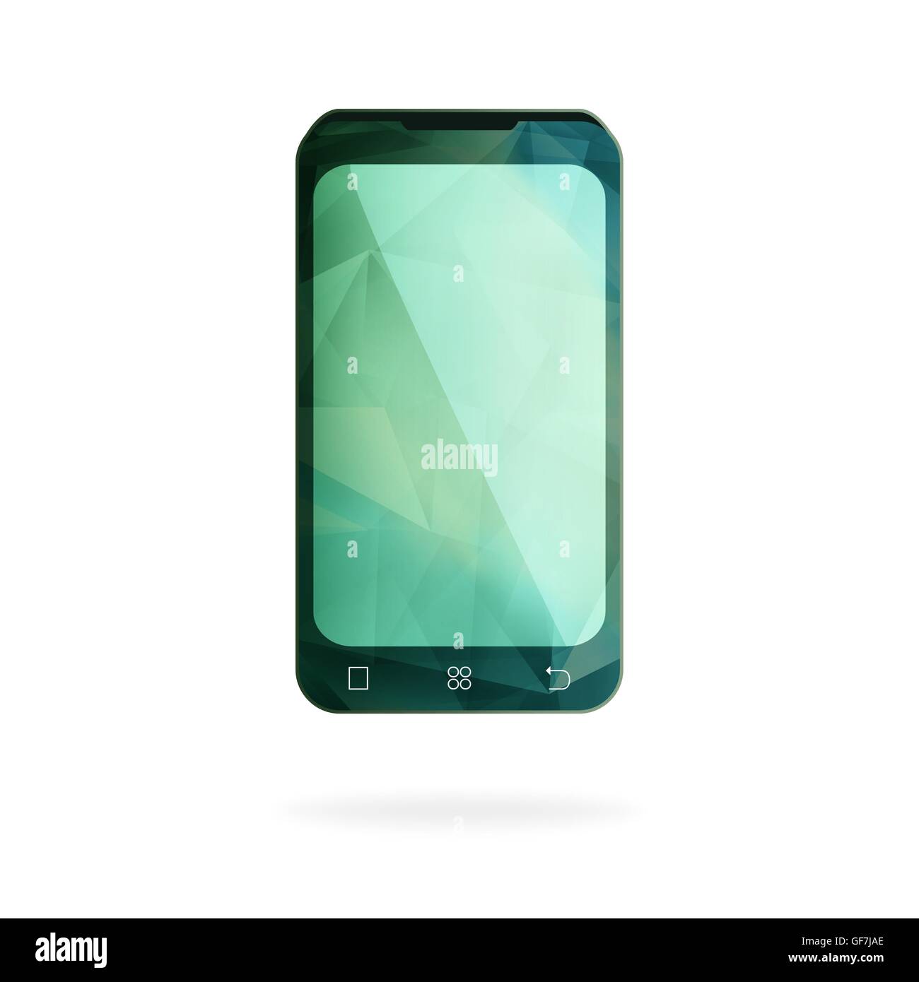 Abstract Crystal Smart Phone géométrique sur fond blanc Illustration de Vecteur