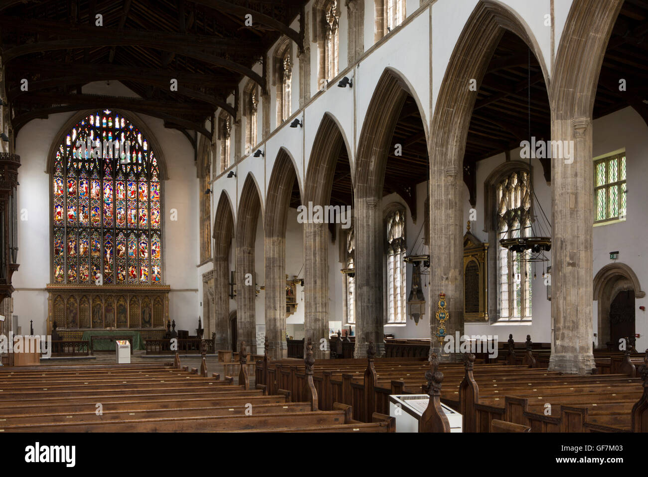 Royaume-uni, Angleterre, Norfolk, King's Lynn, chapelle St Nicolas, nef des Eglises Conservation Trust église redondants Banque D'Images