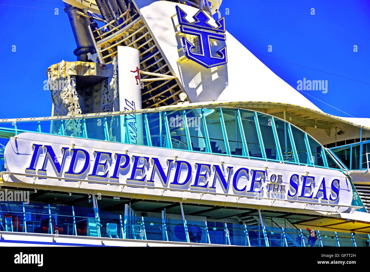 Royal Caribbean Indépendance de la mer Seatel comms Banque D'Images