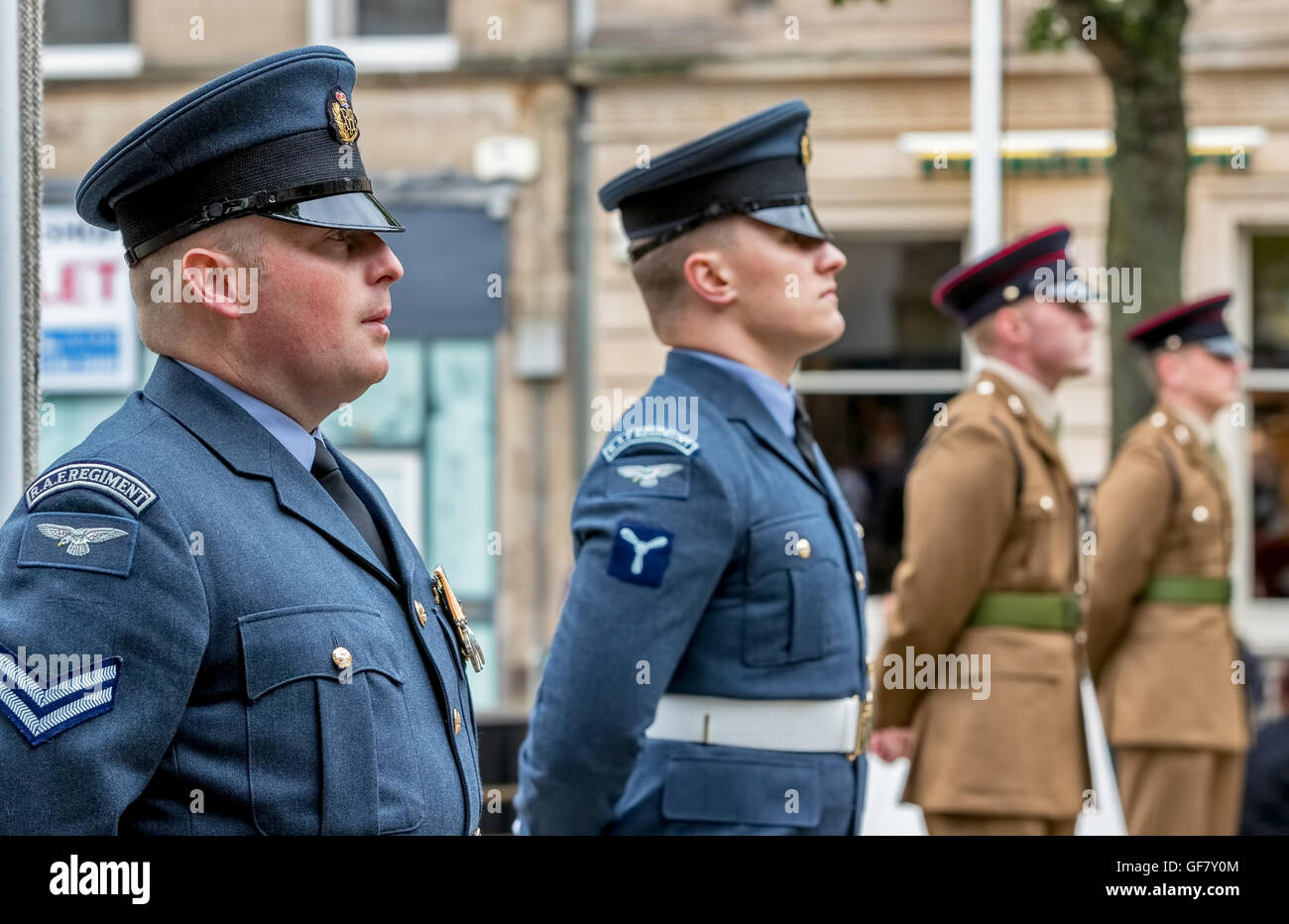 Service pour célébrer les forces armées du Moray. Banque D'Images