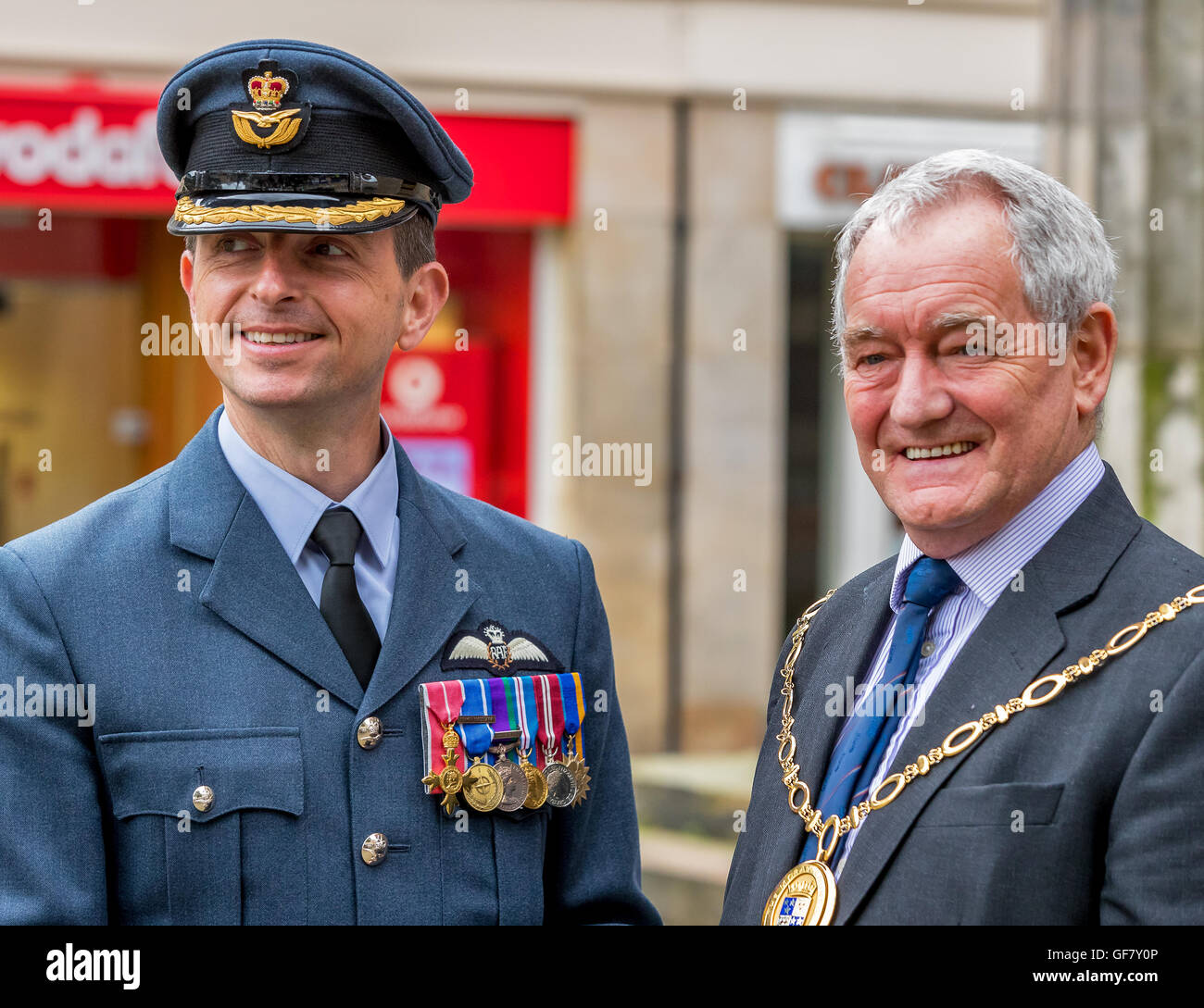 Service pour célébrer les forces armées du Moray. Banque D'Images