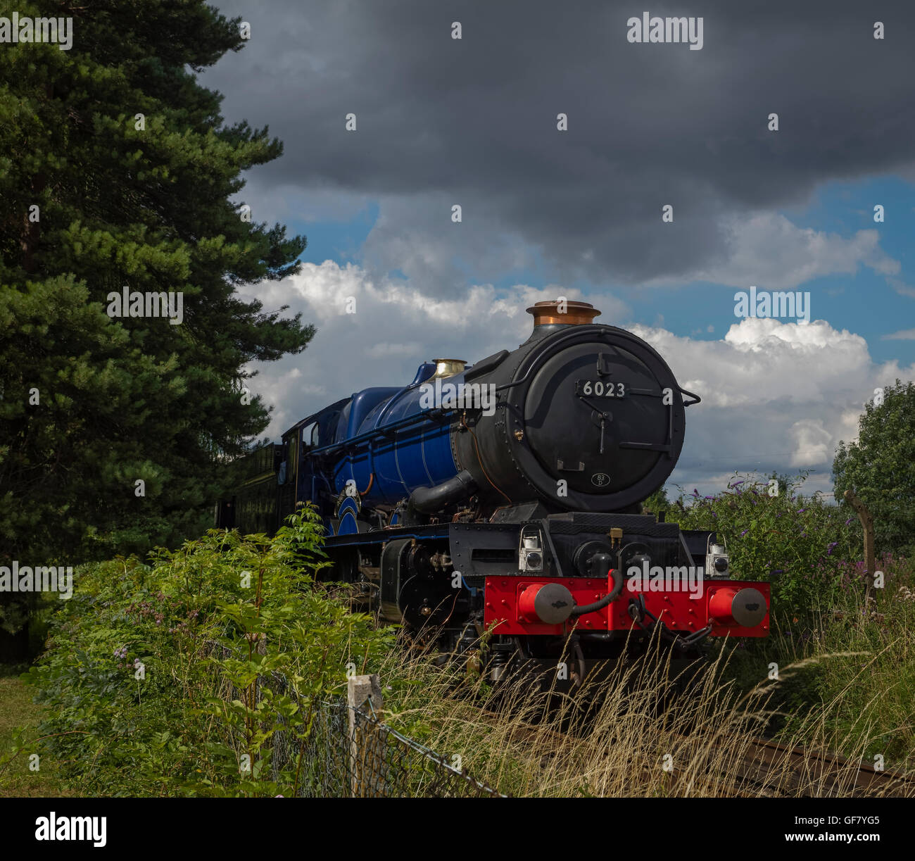 Le roi Édouard II moteur train à vapeur restauré la locomotive à Didcot Railway Centre mais à la recherche comme en pleine campagne Banque D'Images