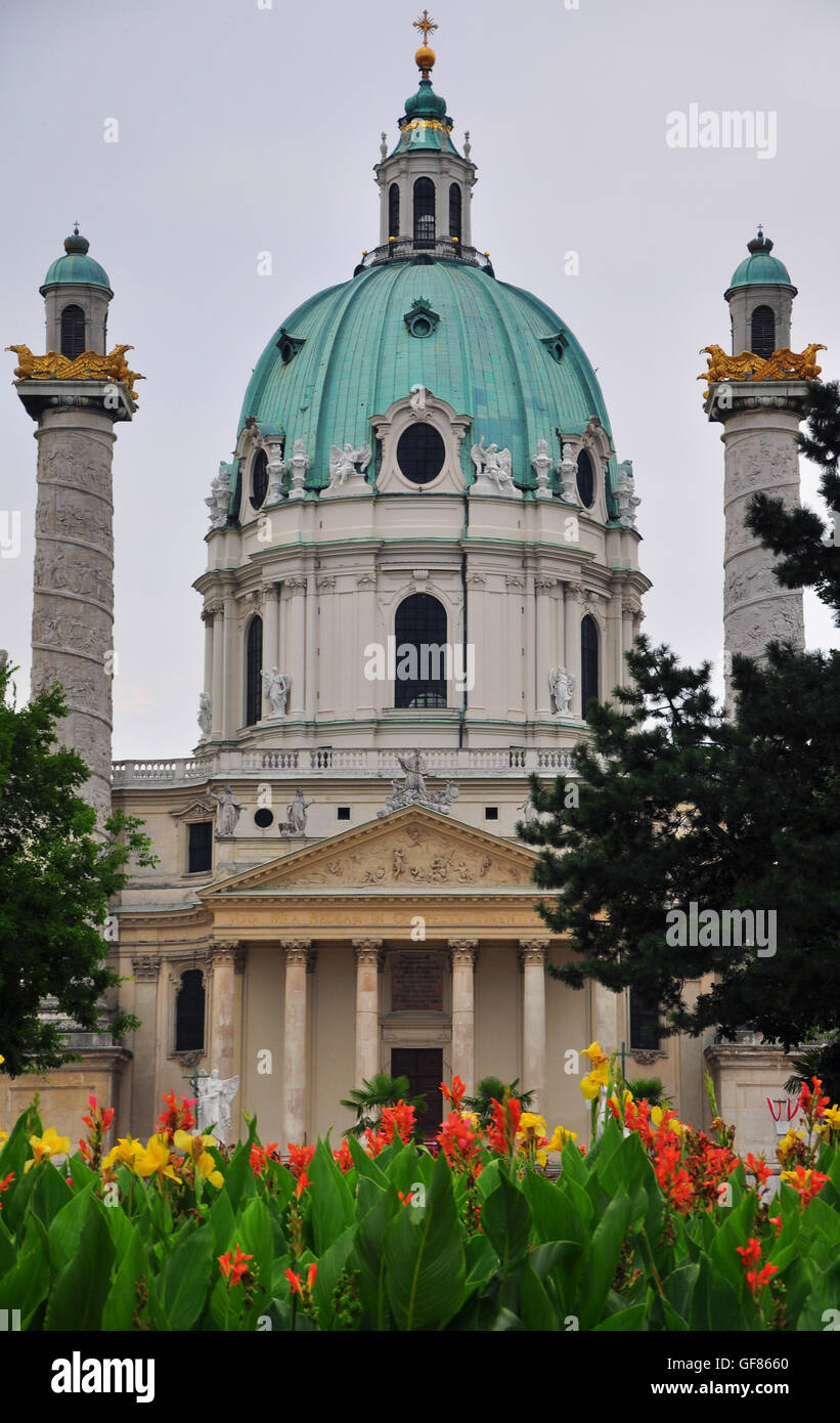 Karlskirche churchin Vienne, Autriche Banque D'Images