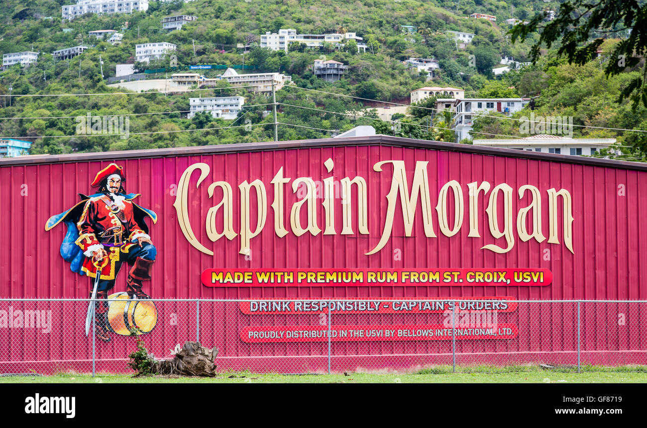 Le capitaine Morgan Bâtiment dans Saint Thomas d'Îles Vierges Américaines Banque D'Images