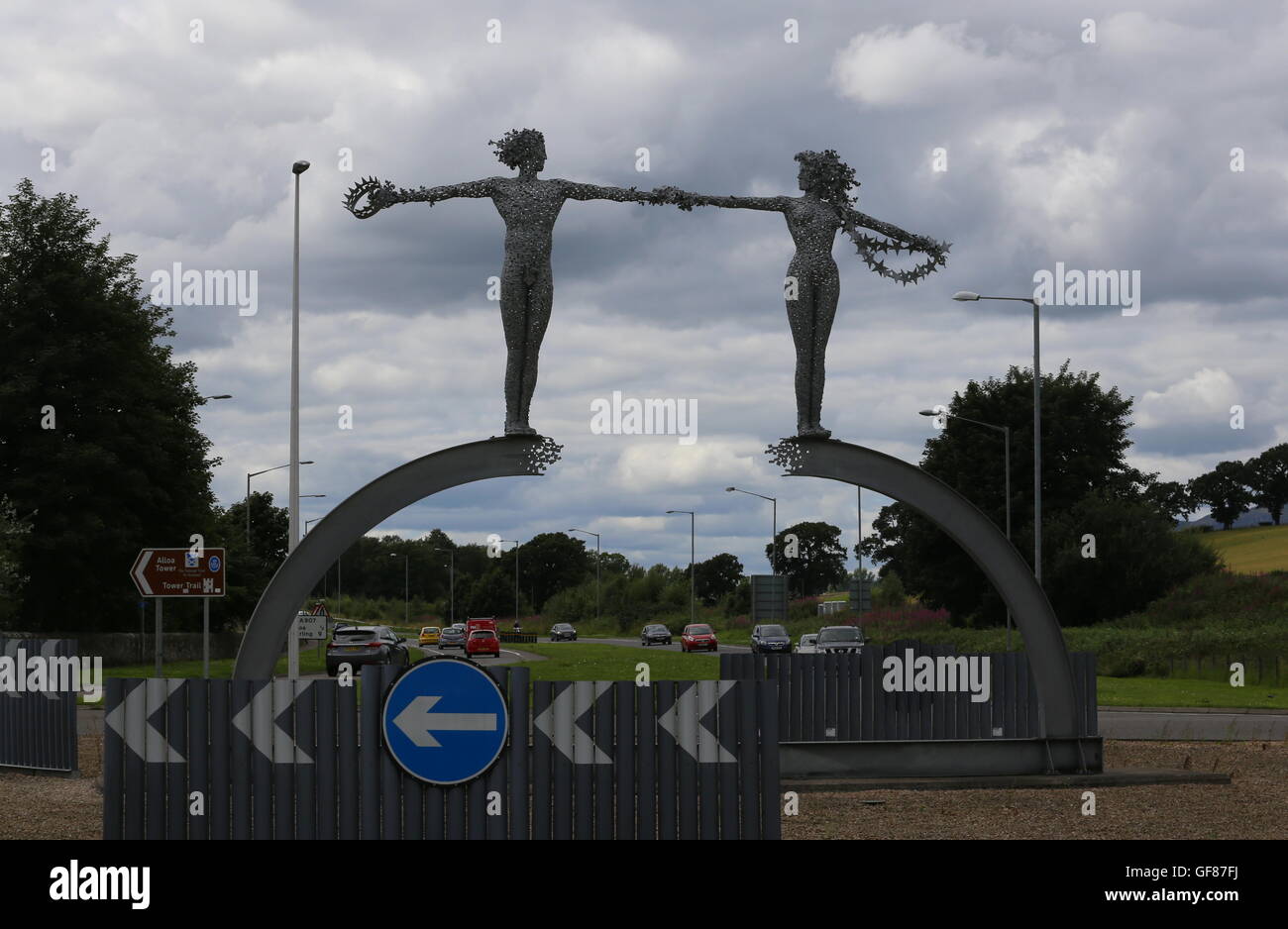 Cette sculpture de la fin du voyage par Andy Scott Clackmannanshire Alloa Ecosse Juillet 2016 Banque D'Images