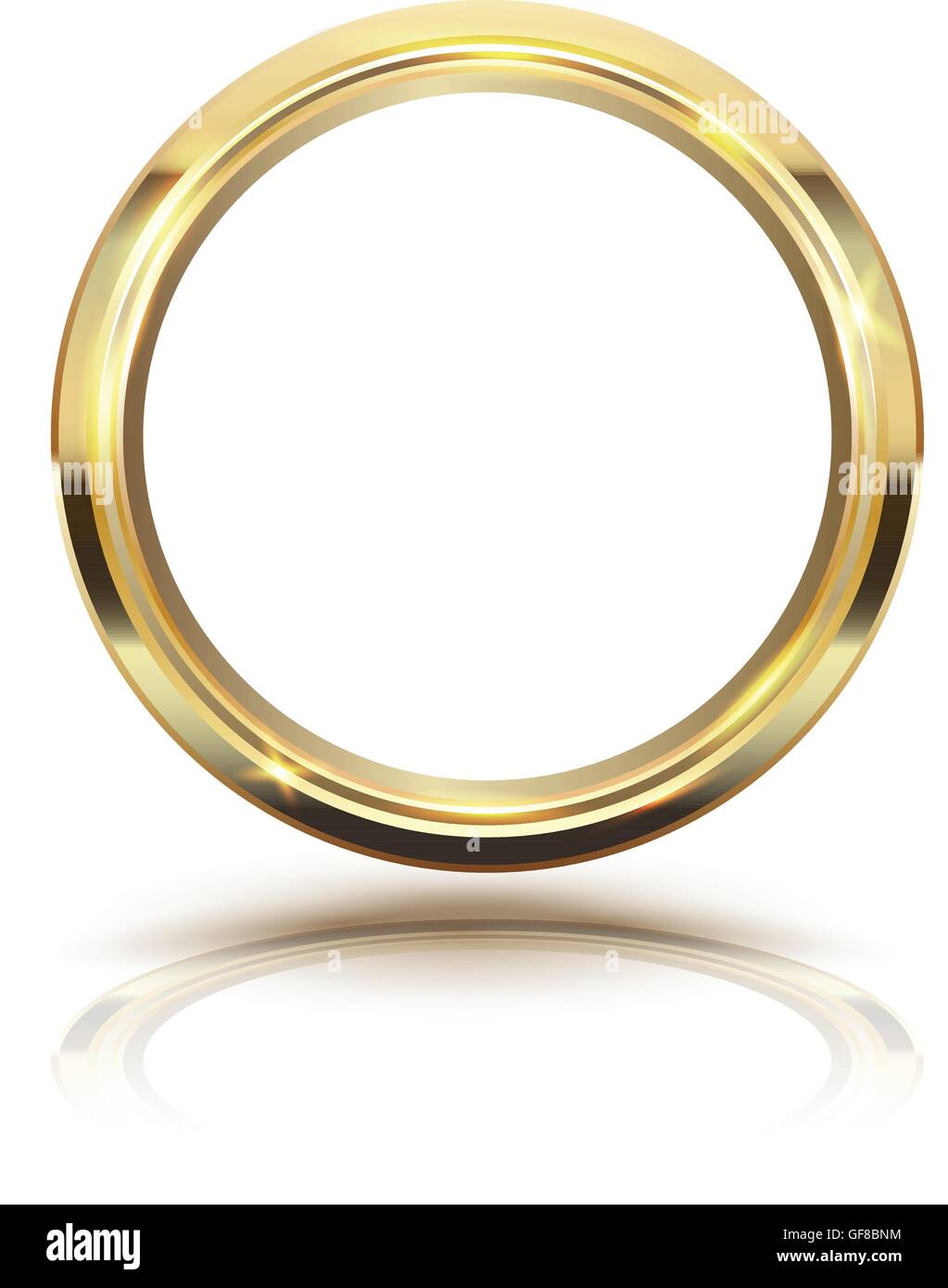 Cercle d'or d'isoler sur fond blanc. Vector illustration. Illustration de Vecteur