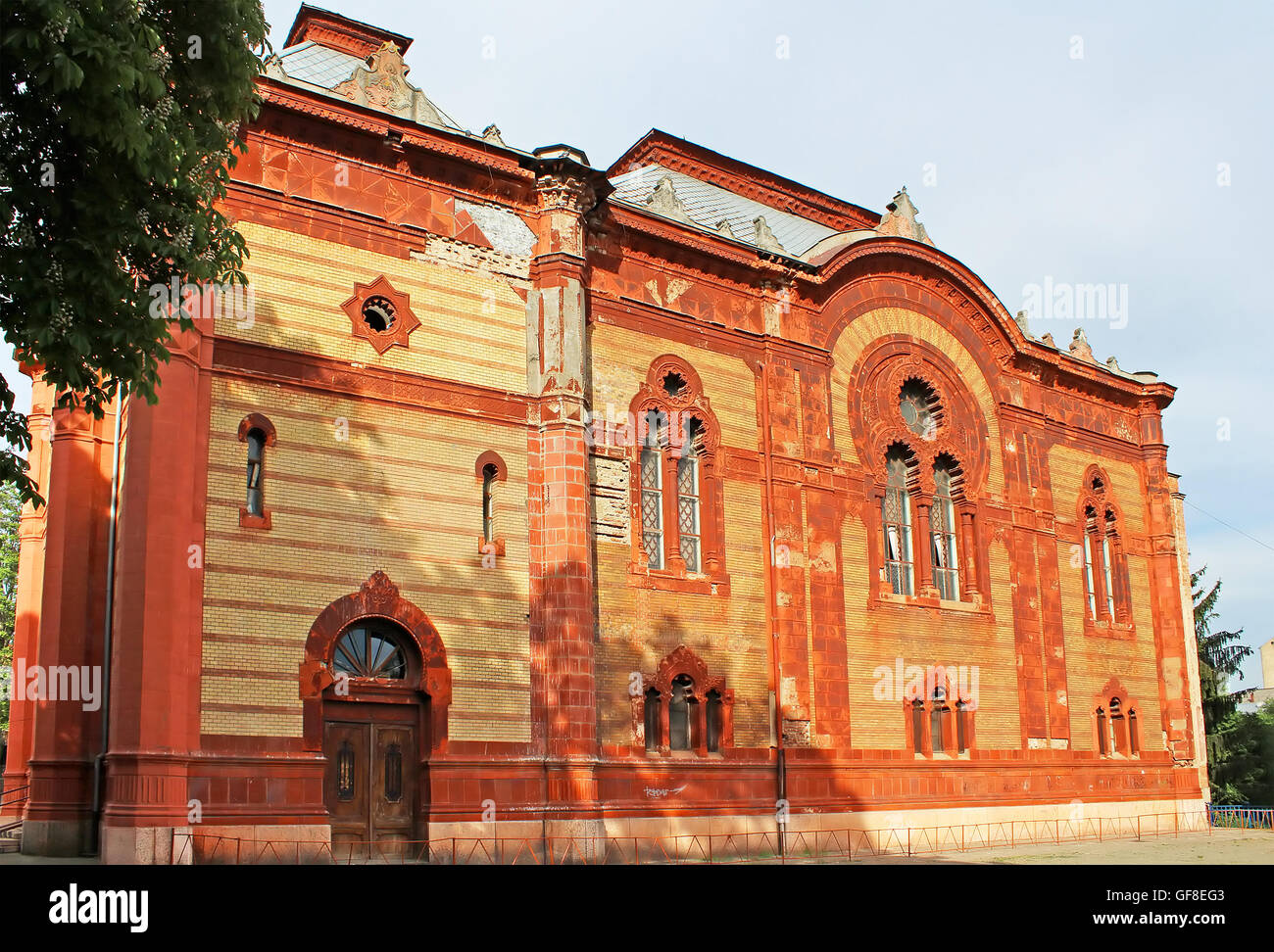 Ancienne synagogue, maintenant la Maison de l'Orchestre Philharmonique, Uzhhorod, Ukraine Banque D'Images