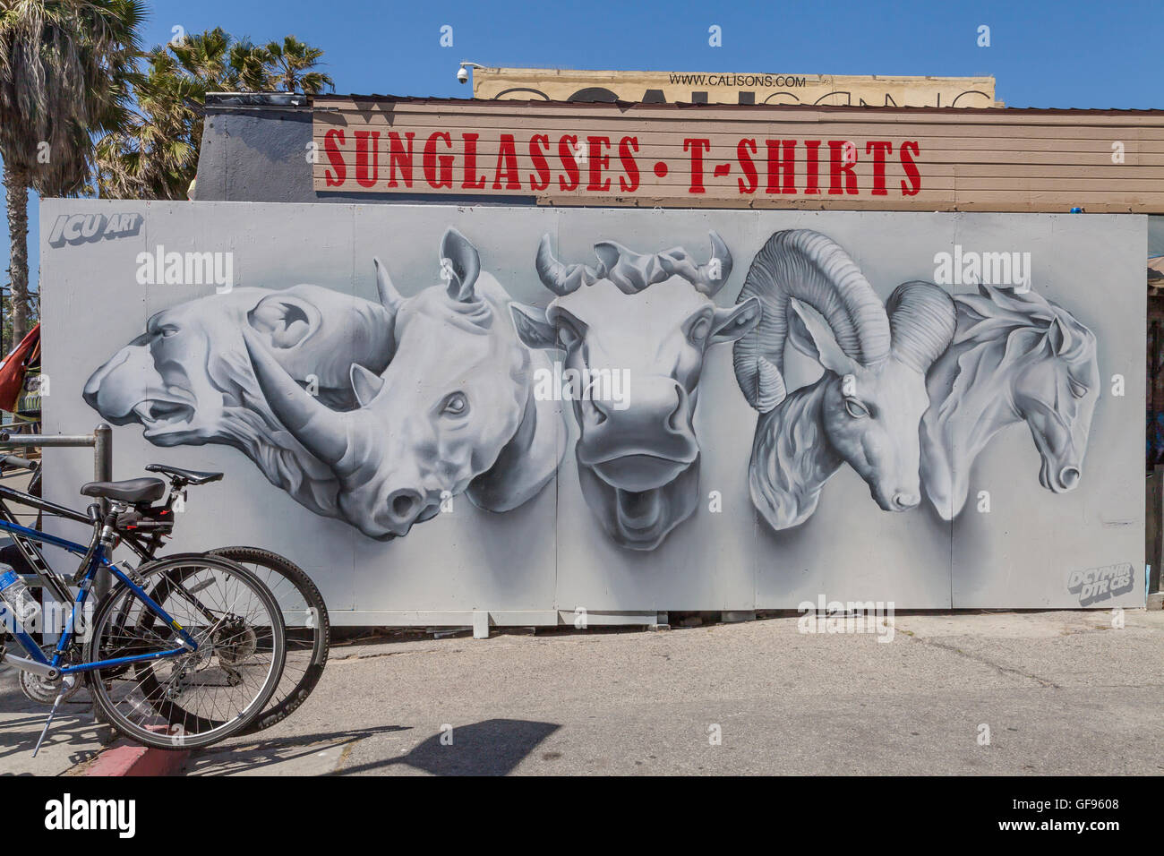 Peinture murale à Venice Beach, Californie, USA Banque D'Images