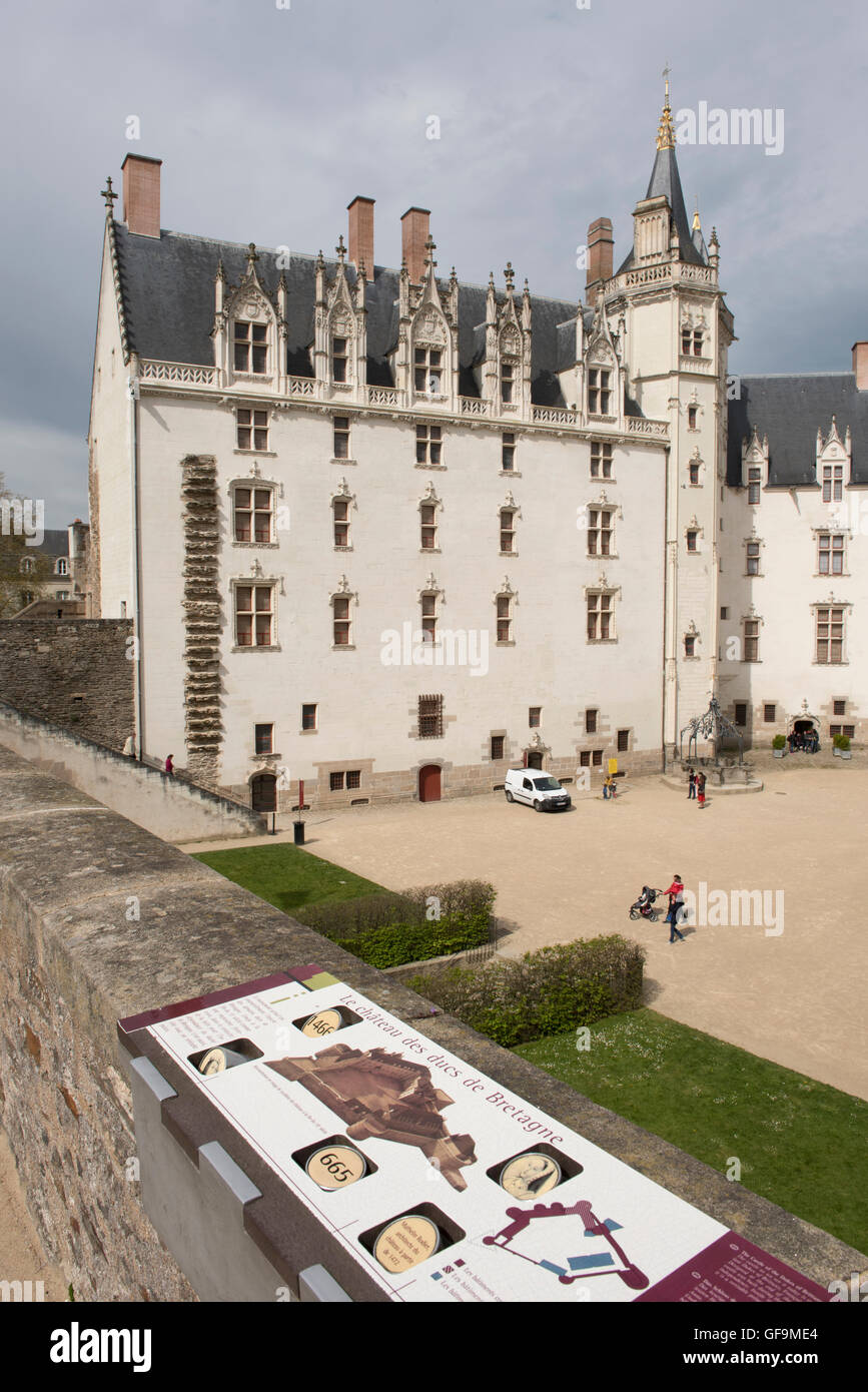 Château des Ducs de Bretagne, Nantes, dans le département de la France Banque D'Images