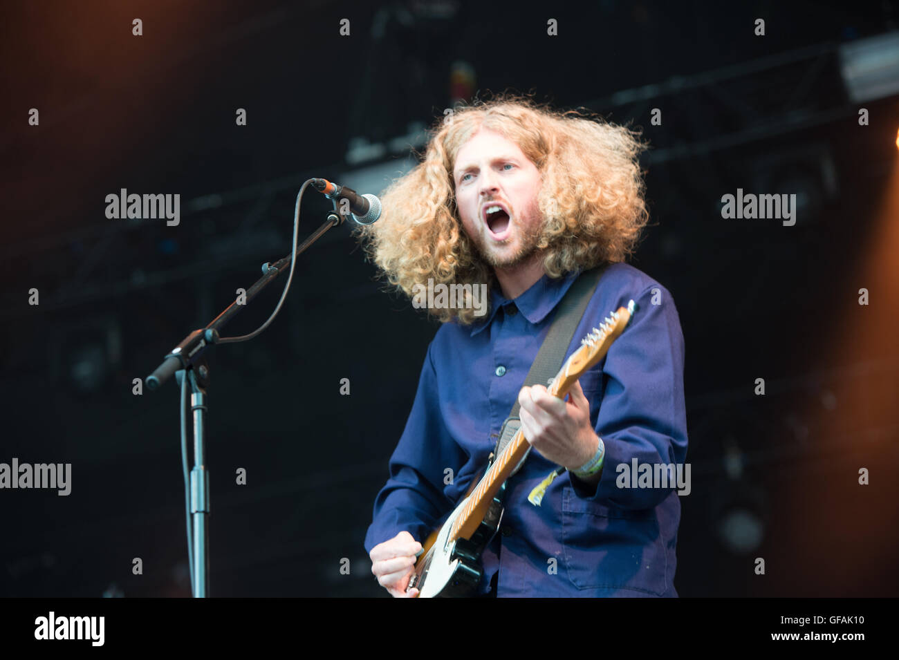 Lowther Deer Park, Lake District, UK. 30 juillet, 2016. Kendal appelant Music Festival, Cumbria, 29h Juillet 2016, Milburn effectuer sur la scène principale. WittWooPhoto:Crédit/Alamy Live News Banque D'Images