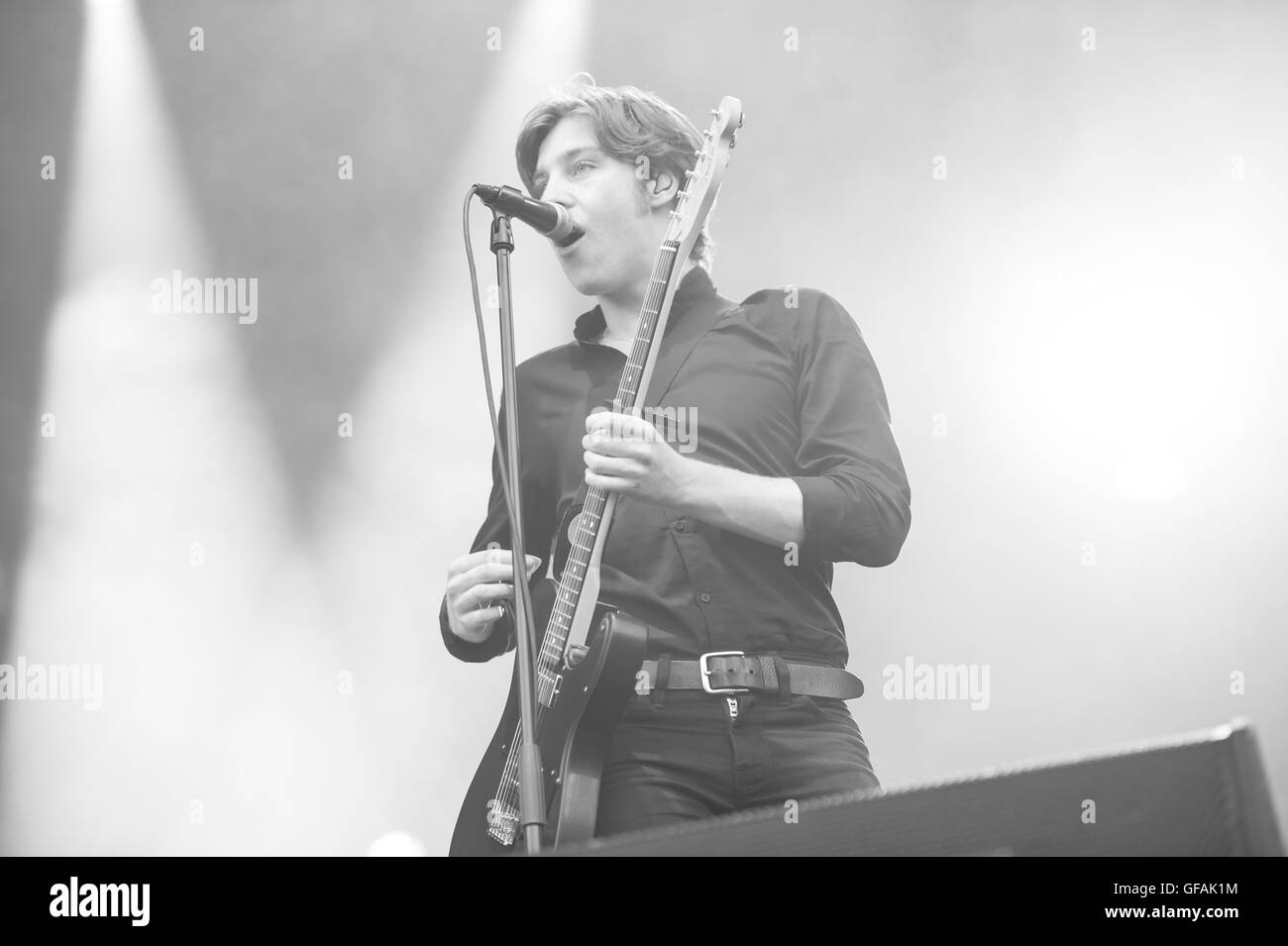 Lowther Deer Park, Lake District, UK. 29 juillet, 2016. Kendal appelant Music Festival, Cumbria, 29h Juillet 2016, le poisson-chat et l'Bottlemen effectuer sur la scène principale. © PAUL WITTERICK/Alamy Live News Banque D'Images