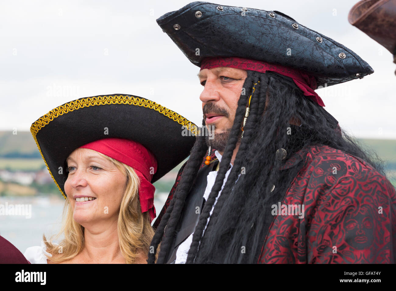Swanage, Dorset, UK. 30 juillet, 2016. Le tout premier festival pirate pirate de Purbeck, Festival, a lieu à Swanage en juillet. Credit : Carolyn Jenkins/Alamy Live News Banque D'Images