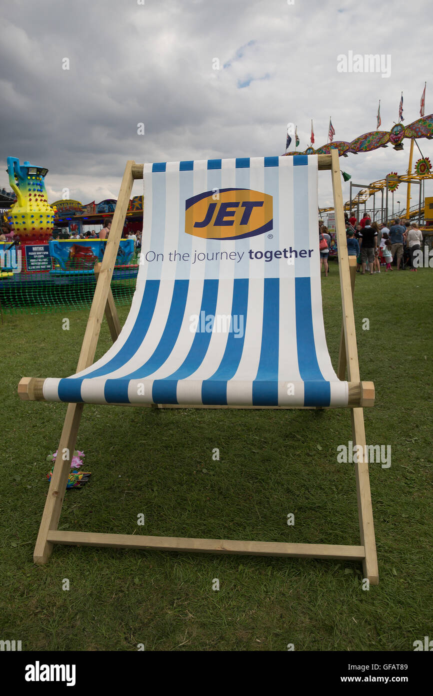 Towcester Silverstone,UK,,30 Juillet 2016,Supersized Jet chaise longue à Silverstone Classic 201 Crédit : Keith Larby/Alamy Live News Banque D'Images